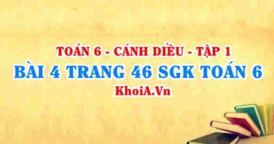 Bài 4 trang 46 SGK Toán 6 tập 1 Cánh Diều